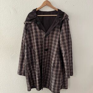 CAbi Geometric Brown Hooded Jacket